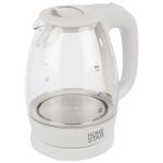Чайник Homestar HS-1012 (1,7 л) стекло, пластик белый