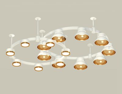 Комплект подвесного светильника с акрилом XR92211110/16 SWH/PYG/CL белый песок/золото желтое полированное/прозрачный GX53 (A9221, A9226, C9241, C9236, N8144, N8124)