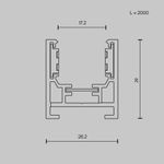 Шинопровод 2м Exility низкопрофильный накладной, TRXM034-412W. TM Maytoni