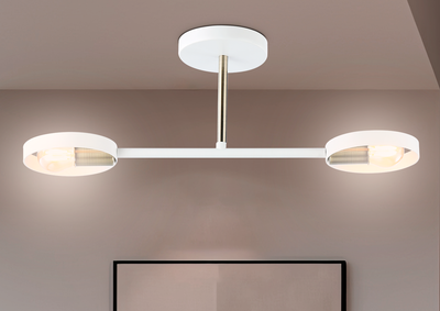 Подвесной светильник со сменной лампой TR8222/2 WH/SB белый/бронза E27/2 max 40W 510*165*190