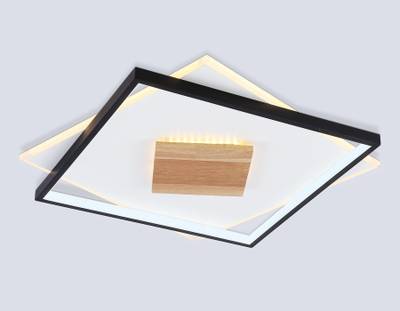 Светильник светодиодный потолочный FL4791 WH/BK/WD белый/черный/дерево 77W 3000-6000K 515*515*50 (без ПДУ)