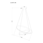 Подвесная люстра Arte Lamp MERIDIANA A2198SP-2WH, 1хLED