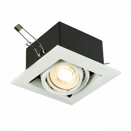 ST250.558.01 Св-к встр. Черный, Белый GU10 1*50W  IP20 L126xW126xH70 220V Без ламп
