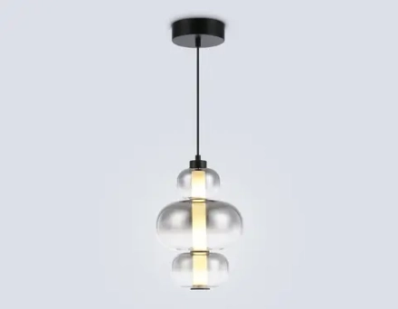 Светильник светодиодный подвесной LH11057 BK/SM черный/дымчатый 18W 3000K D230*350