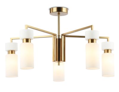 Светильник на штанге LH56124/5 BS/FR латунь/белый матовый E14*5 max 40W D605*350