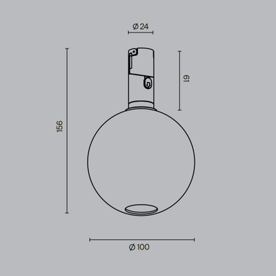Трековый светильник Пузырь / Bubble 3000К 3Вт 100°, TR205-1-3W3K-B. TM Maytoni