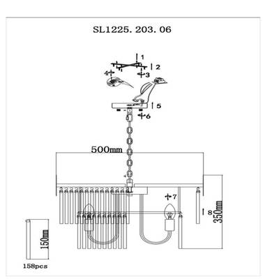 SL1225.203.06 Люстра подвесная ST-Luce Золотистый/Золотистый, Прозрачный E14 6*40W