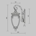 Настенный светильник (бра) Fleur E27х1, IP44, O414WL-01GB. TM Maytoni