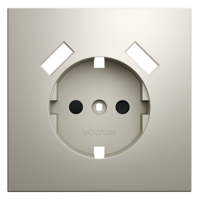 VLS000903 Накладка для розетки с заземлением и защитными шторками, с USB A+A, S70 (кашемир). (ТМ Maytoni)