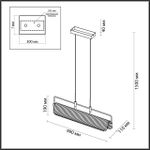 5056/35L L-VISION ODL24 457 черный/янтарный/металл/стекло/акрил Люстра LED 35W 3000К LINER