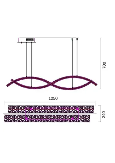 Люстра подвесная Ravissement Chrome FL1068-22P, LED