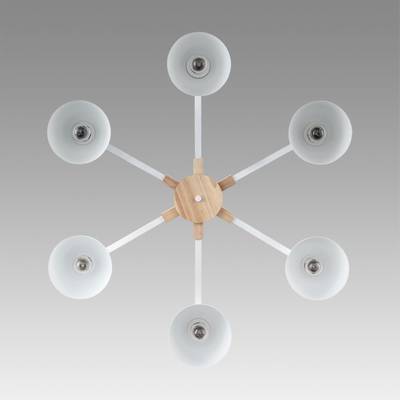 8095/6C MODERNI LN25 268 белый/белый металл, дерево/металл Люстра потолочная Е27 6*60W 220V COLANGE