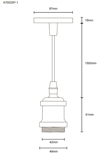 Подвесной светильник Arte Lamp ELECTRA A7002SP-1PB, 1хE27