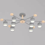 78730-0.3-08 GX53 GREY+WOOD светильник потолочный Reluce, GX53х8