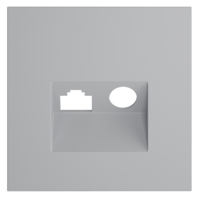 VLS002716 Накладка для розетки TV+RJ45 кат. 6, S70 (серый). (ТМ Maytoni)