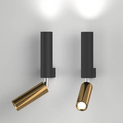 Настенный светодиодный светильник в стиле лофт 40020/1 LED черный/латунь