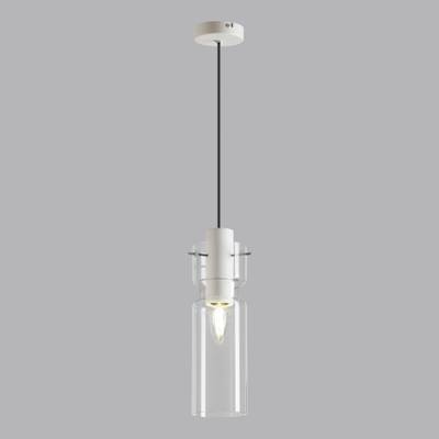 5057/1B PENDANT ODL24 323 белый/прозрачный/металл/стекло Подвес E27 1*40W SCROW