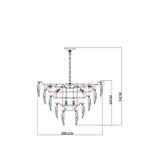 Подвесная люстра Arte Lamp LILLY A4070LM-12GO, 12хE14