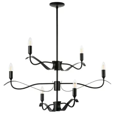 733267 Люстра RAGNO 6х40W E14 ЧЕРНЫЙ МАТОВЫЙ Lightstar