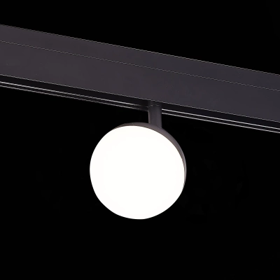 ST358.436.07 Магнитный трековый светильник Черный LED 1*7W 3000K 520Lm Ra>80 120° IP20 L120xW90xH192 48V