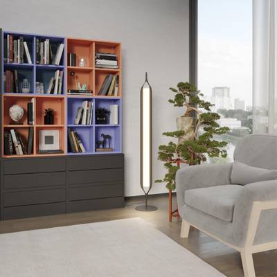 359543 LEDO NT25 326 черный Торшер диммир. со сменой цвет. темпер. (управление- сенсор) IP20 LED 32W 100-240V 2700К\4000К\6000К ALA