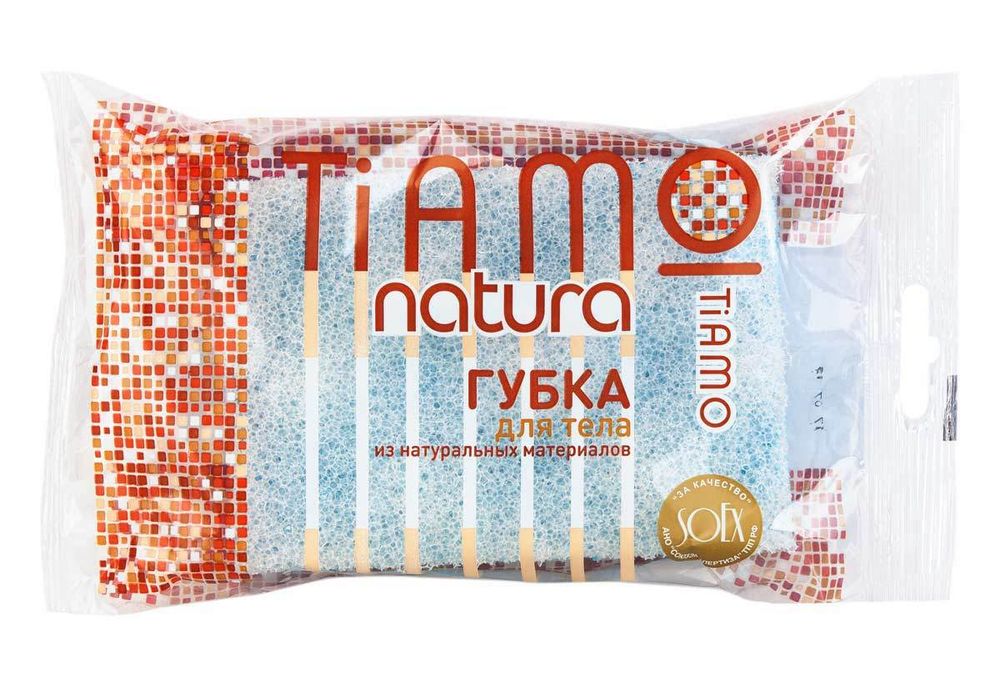 Губка для тела TIAMO Natura &quot;ОРИГИНАЛ&quot;, целлюлоза+массаж