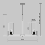 Подвесной светильник Фортано / Fortano E27х10, MOD089PL-10BS. TM Maytoni