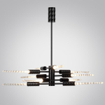 5459/28L L-VISION ODL_EX26 041 черный глянцевый/прозрачн./металл/стекло Люстра LED 28W (10*2.8W) 3000K 1260Лм KOLOS