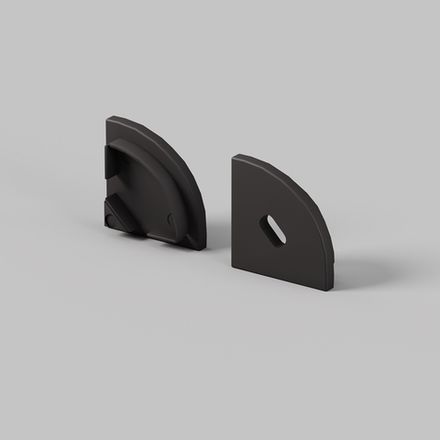 Комплект заглушек (для профиля 16×16) 2 шт., ALM-1616R-B-EC 642029. TM Maytoni