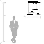 750263 Люстра подвесная FAVO LED-80W 3840LM Satin Gold 4000K Lightstar