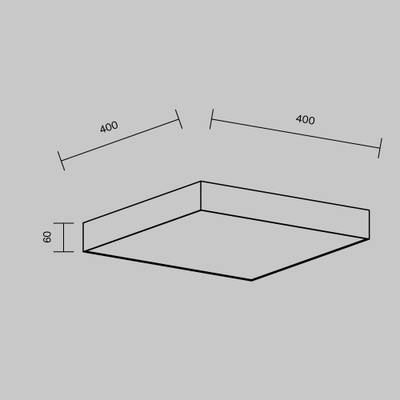 Потолочный светильник Zon 3000K 45W 120°, C032CL-45W3K-SQ-B. TM Maytoni