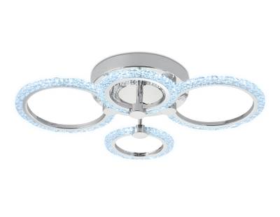 Потолочный светодиодный светильник с пультом FA412/4 CH хром 60W 620*440*120 (ПДУ РАДИО 2.4)