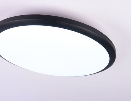 Потолочный светодиодный светильник FZ1233 BK черный IP44 22W 6400К D260*55 (Без ПДУ)