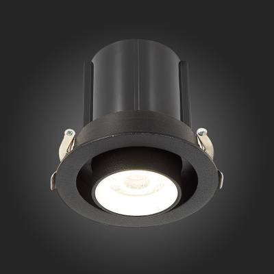 ST702.438.12 Св-к встр. Черный LED 1*12W 3000K 900Lm Ra80 24° IP20 D90xH92 180-240V