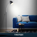 Светильник напольный с выключателем на проводе TR97681 BK черный E27 max 40W D150*1540