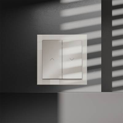 VLS020703 Выключатель встраиваемый VOLTUM S70 для жалюзи 10А, (кашемир). (ТМ Maytoni)