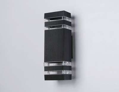 Светильник уличный настенный архитектурный ST2574/2 BK/CL черный/прозрачный IP54 GU10/2 max 35W 310*110*65