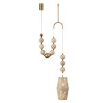 5444/1B PENDANT ODL_EX26 бежевый/античная бронза/металл/керамика Подвес с держателем E27 1*40W KARELIA