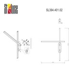SL394.401.02 Бра ST-Luce Черный/Белый LED 2*10W 4000K