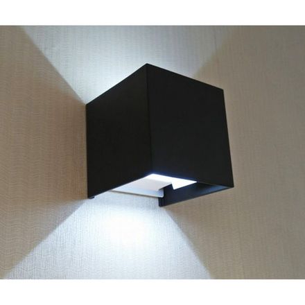 08585,19(4000K) Светильник Куб черный w10*10 h10 Led 6W (4000K) IP65