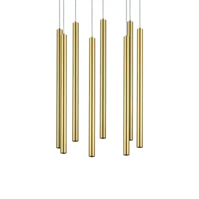 L8T747233 Люстра TUBO LED 40W 2400LM 25G ЗОЛОТО 3000K (574733+747233 (8шт)