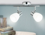 Настенно-потолочный спот TR3963/2 CH/FR хром/белый матовый E27*2 max 40W 200*105*200