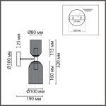 6586/2W MODERNI LN26 132 золото/прозрачный, металл/стекло Бра E14 2*40W 220V KASSIA