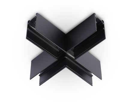 Коннектор X-образный для накладного шинопровода Magnetic GL3376 BK черный 170*170*53.7