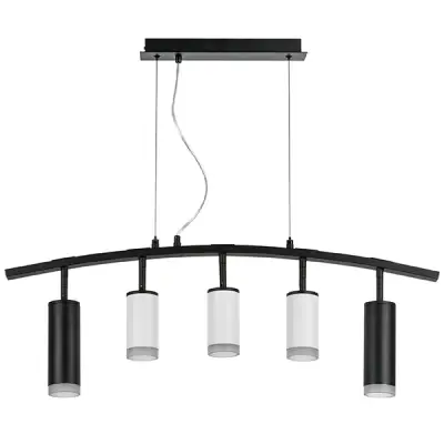 LR7358723630 Люстра RULLO 5х50W GU10 ЧЕРНЫЙ/БЕЛЫЙ (571735+214436-3+214487-2+202430-5)