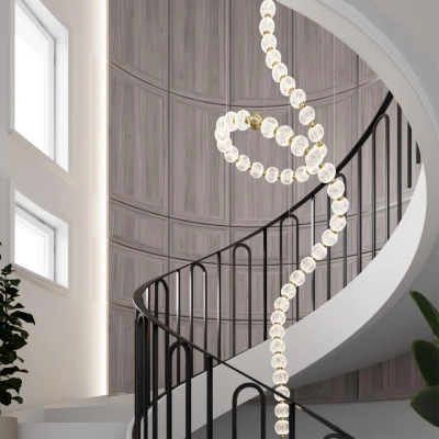 5008/132L L-VISION ODL23 579 золотой/прозрачный/металл/акрил Люстра LED 132W 4000K 6600Лм CRYSTAL