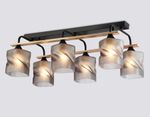 Светильник потолочный TR3033250/6 BK/WD черный/дерево E27/6 max 60W 580*340*245
