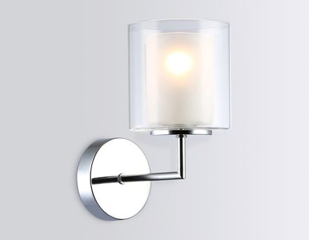 Светильник настенный LH56005 СH/FR хром/белый матовый E14 max 40W 190*120*220