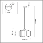 4747/1 PENDANT ODL21 409 янтарный/бронзовый Подвес E27 60W BINGA