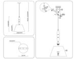 Светильник подвесной LH75250 SN/FR сатин никель/белый матовый E27 max 60W D360*500